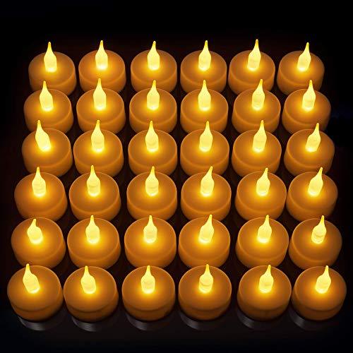 LED Candles [24 Pack] Lasts 2X Longer, Realistic Tea Lights Candles, LED Tealight Candles, Flickering Bright Tealights, Battery Operated Candles, Flameless Candles - Decotree.co Online Shop