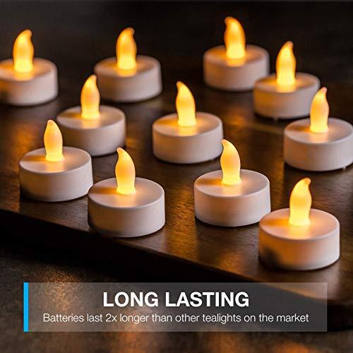 LED Candles [24 Pack] Lasts 2X Longer, Realistic Tea Lights Candles, LED Tealight Candles, Flickering Bright Tealights, Battery Operated Candles, Flameless Candles - Decotree.co Online Shop