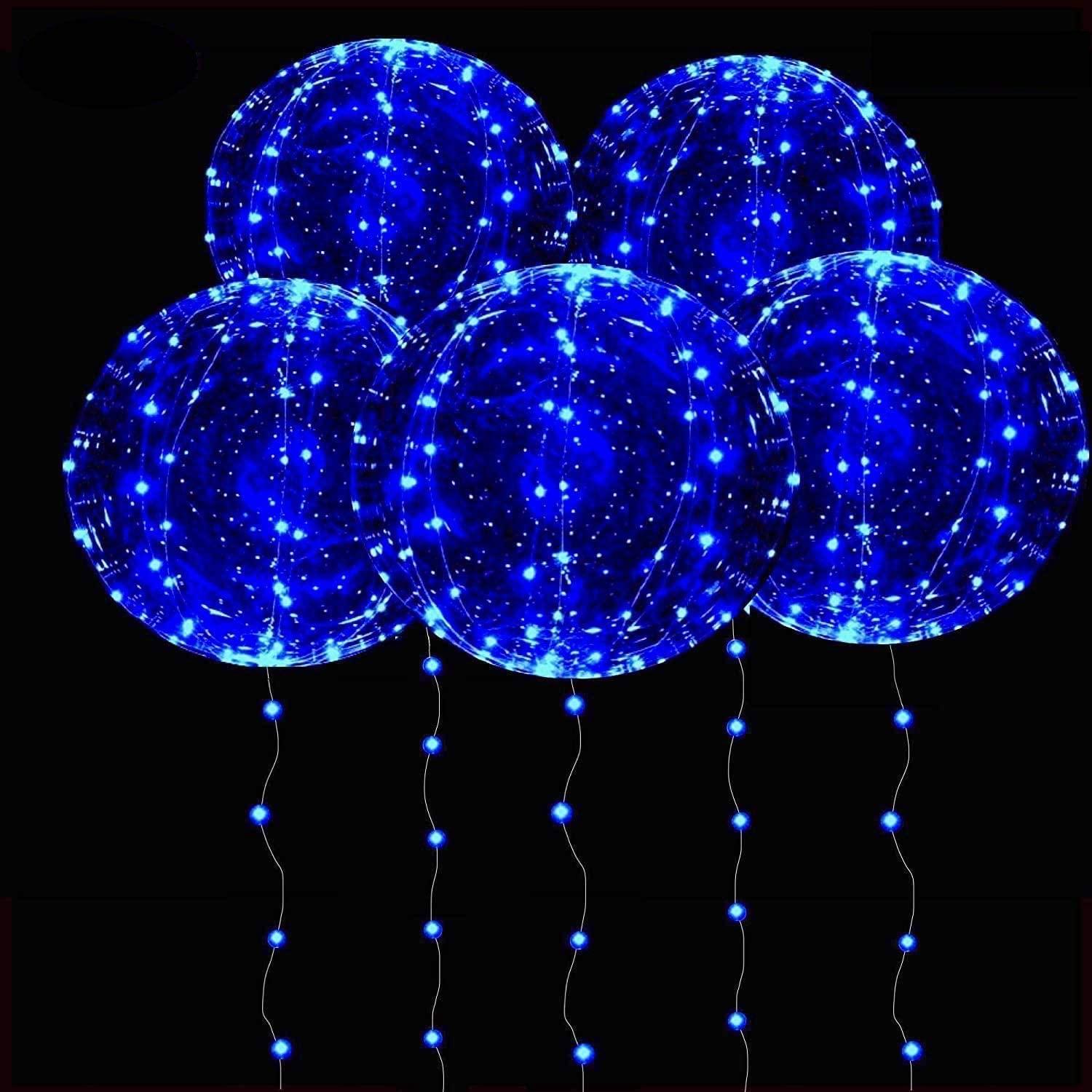 Led Light up Balloons With Batteries Party Balloons Clear Balloons Transparent Balloons for Parties - Decotree.co Online Shop