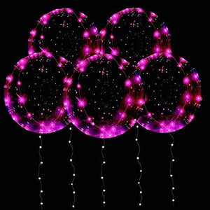 Led Light up Balloons With Batteries Party Balloons Clear Balloons Transparent Balloons for Parties - Decotree.co Online Shop
