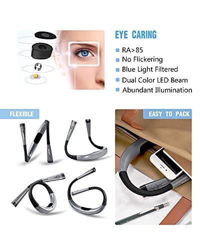 LED Neck Reading Light, Book Light for Reading in Bed, 3 Colors, 6 Brightness Levels - Decotree.co Online Shop