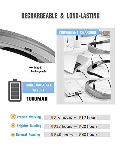 LED Neck Reading Light, Book Light for Reading in Bed, 3 Colors, 6 Brightness Levels - Decotree.co Online Shop