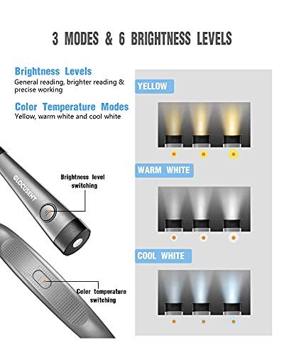 LED Neck Reading Light, Book Light for Reading in Bed, 3 Colors, 6 Brightness Levels - Decotree.co Online Shop