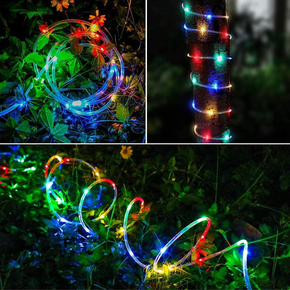 LED Rope Lights Battery Operated String Lights 40FT 120 LEDs 8 Modes Fairy Lights with Remote Timer Outdoor Decoration - Decotree.co Online Shop