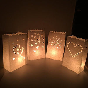 Led Luminaria 50Pcs Light Up Luminaries Warm White Luminary Candle Bags With Lights-For Wedding Aisle, Rustic Wedding Decorations - Decotree.co Online Shop