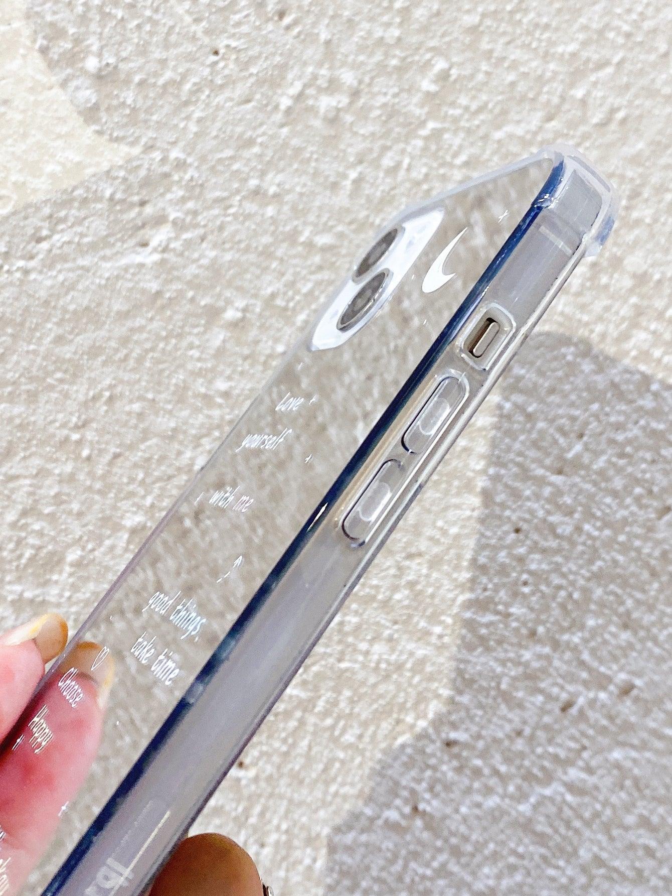Letter Graphic Mirror Phone Case - Decotree.co Online Shop