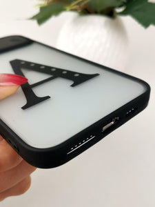 Letter Graphic Phone Case With Slide Camera Cover - Decotree.co Online Shop