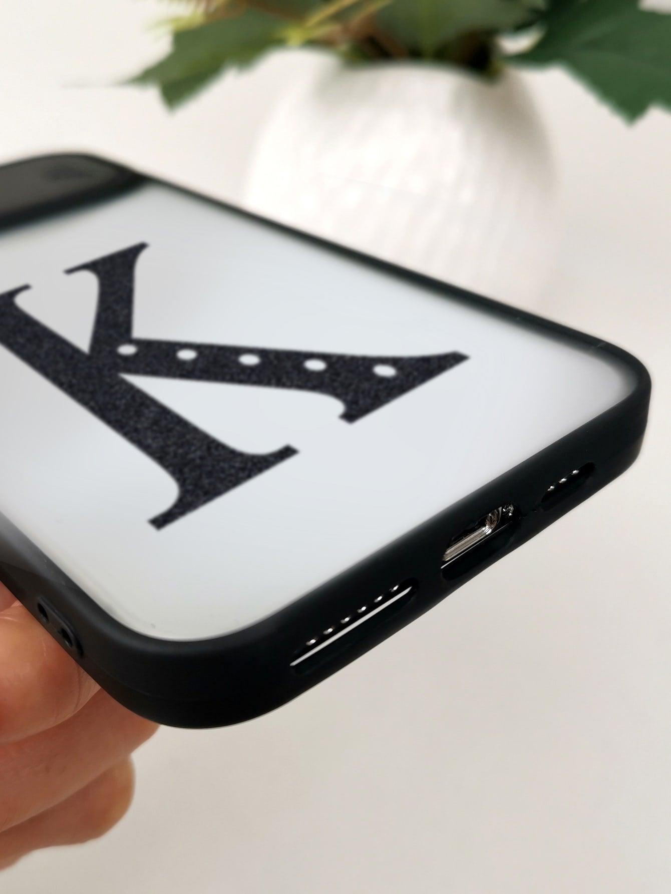 Letter Graphic Phone Case With Slide Camera Cover - Decotree.co Online Shop