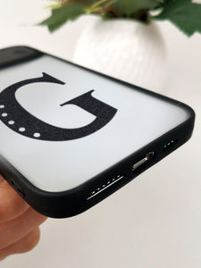 Letter Graphic Phone Case With Slide Camera Cover - Decotree.co Online Shop