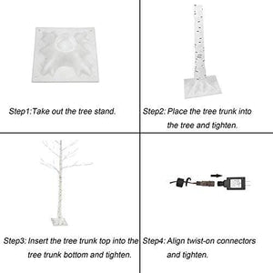 Lighted Birch Tree 6 Feet 96 LED for Home Wedding Festival Party Christmas Decoration - Decotree.co Online Shop