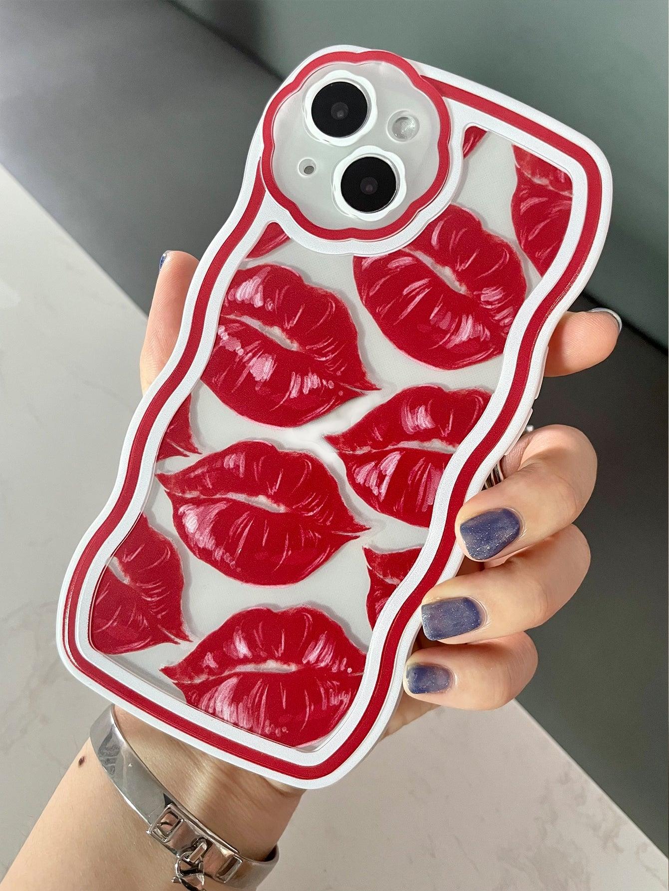 Lip Print Clear Phone Case - Decotree.co Online Shop