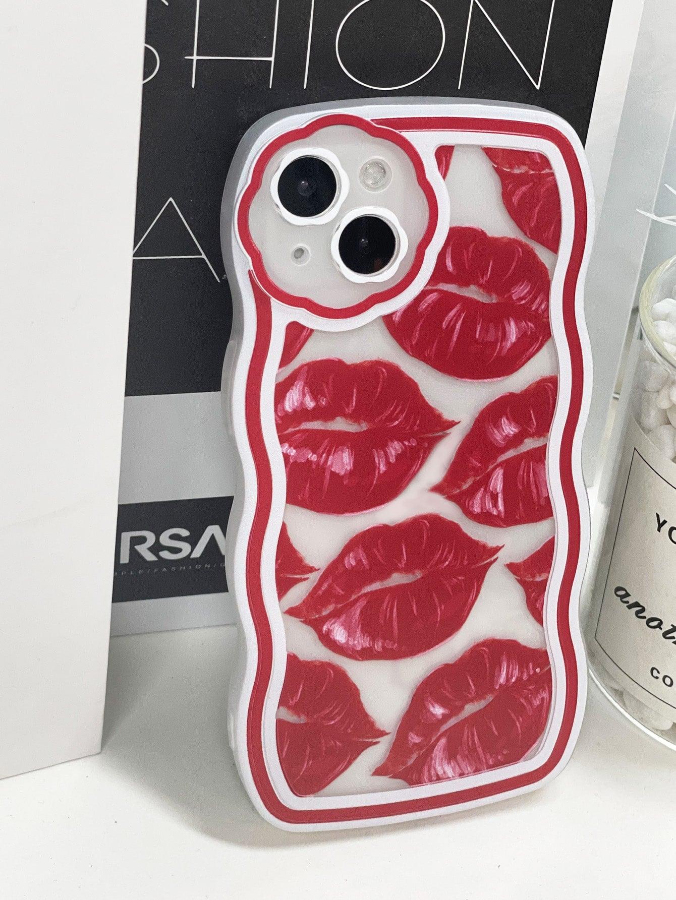 Lip Print Clear Phone Case - Decotree.co Online Shop