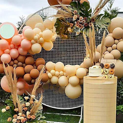Macaron Orange Balloon Kit 145PCS 18In 12In 5In Skin Color Brown Balloon Arch Garland - Decotree.co Online Shop