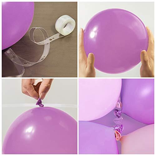 Macaron Pink Balloon Kit 136PCS 18In 12In 5In Macaron Rose Red Metallic Pink Balloon Arch Garland - Decotree.co Online Shop