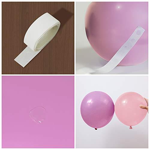 Macaron Pink Balloon Kit 136PCS 18In 12In 5In Macaron Rose Red Metallic Pink Balloon Arch Garland - Decotree.co Online Shop