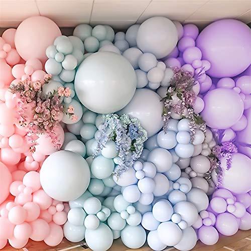 Macaron Pink Balloon Kit 147PCS 18In 12In 5In Macaron Blue Macaron Puple Balloon Arch Garland For Festival Celebration Decoration - Decotree.co Online Shop