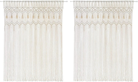 Macrame Curtain Large Boho Woven Wall Hanging Window Curtains - Decotree.co Online Shop