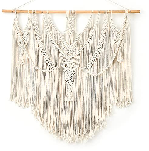 Macrame Wall Hanging Boho Home Decor Chic Woven Decoration for Bedroom Living Room Large Size, 36"x35" - Decotree.co Online Shop