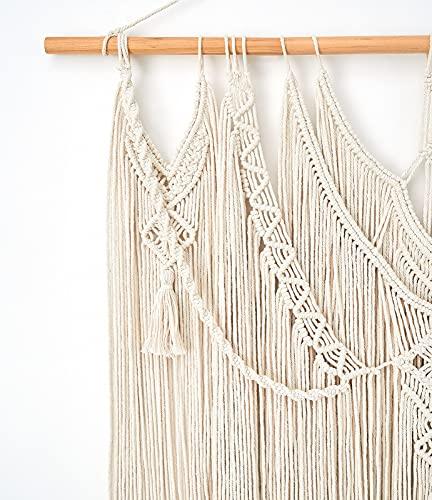 Macrame Wall Hanging Boho Home Decor Chic Woven Decoration for Bedroom Living Room Large Size, 36"x35" - Decotree.co Online Shop