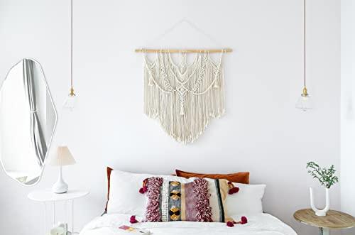 Macrame Wall Hanging Boho Home Decor Chic Woven Decoration for Bedroom Living Room Large Size, 36"x35" - Decotree.co Online Shop