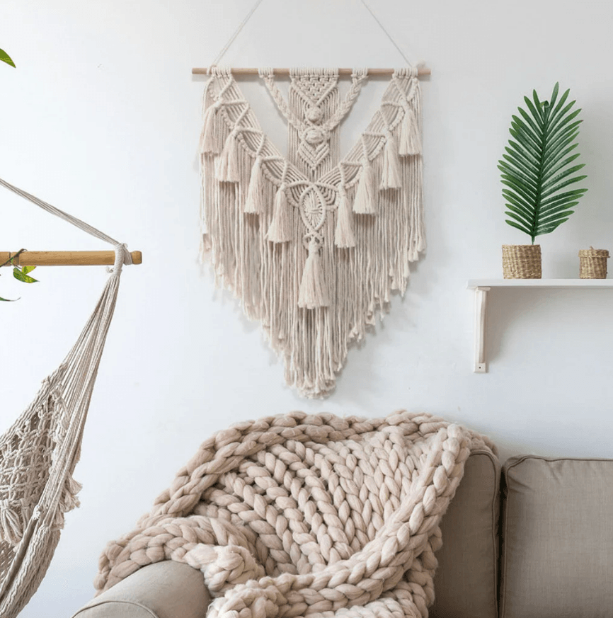 Macrame Wall Hanging Multi-Tassel Handmade boho wall decor for Room Decoration - Decotree.co Online Shop