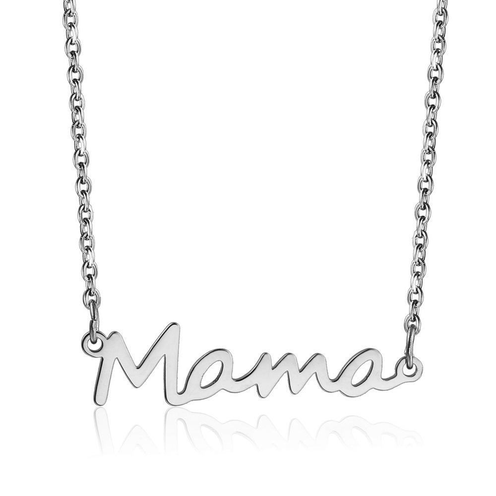 Mama Necklace Letter Necklace Gift for Mom Mother Jewelry Mother's Day Gift - Decotree.co Online Shop