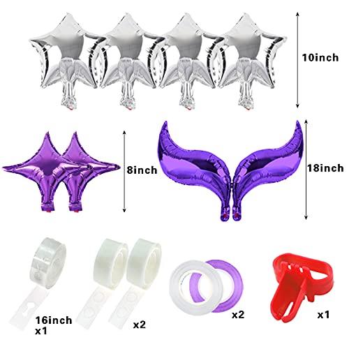 Mermaid Balloon Garland Kit, Purple Green Confetti Balloons for Birthday Party Decorations - Decotree.co Online Shop