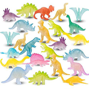 Mini Dinosaurs Toys 48PCS Glow In Dark Dino Figures Dinosaur Party Favors Supplies - Decotree.co Online Shop