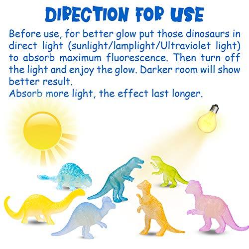 Mini Dinosaurs Toys 48PCS Glow In Dark Dino Figures Dinosaur Party Favors Supplies - Decotree.co Online Shop