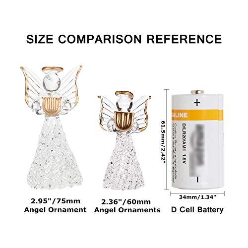 Mini Sized Clear Glass Angel Ornaments for Christmas Tree Decorations - Decotree.co Online Shop