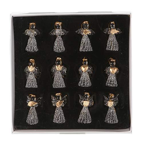 Mini Sized Clear Glass Angel Ornaments for Christmas Tree Decorations - Decotree.co Online Shop
