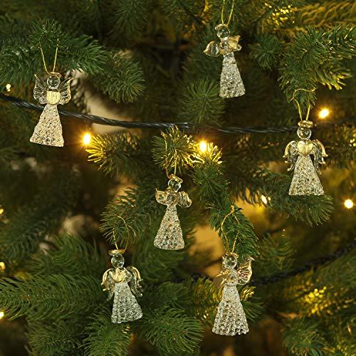 Mini Sized Clear Glass Angel Ornaments for Christmas Tree Decorations - Decotree.co Online Shop