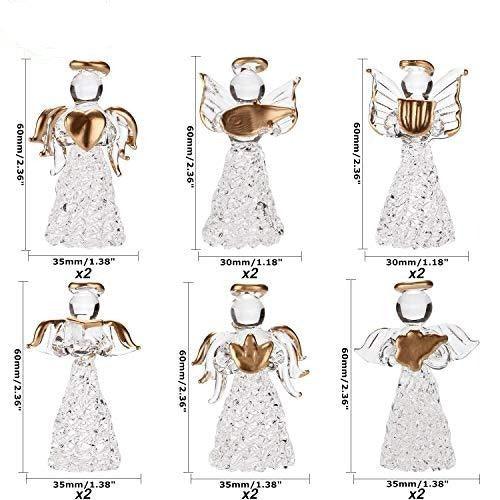 Mini Sized Clear Glass Angel Ornaments for Christmas Tree Decorations - Decotree.co Online Shop