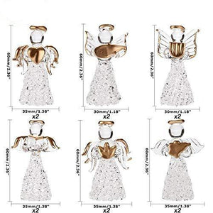 Mini Sized Clear Glass Angel Ornaments for Christmas Tree Decorations - Decotree.co Online Shop