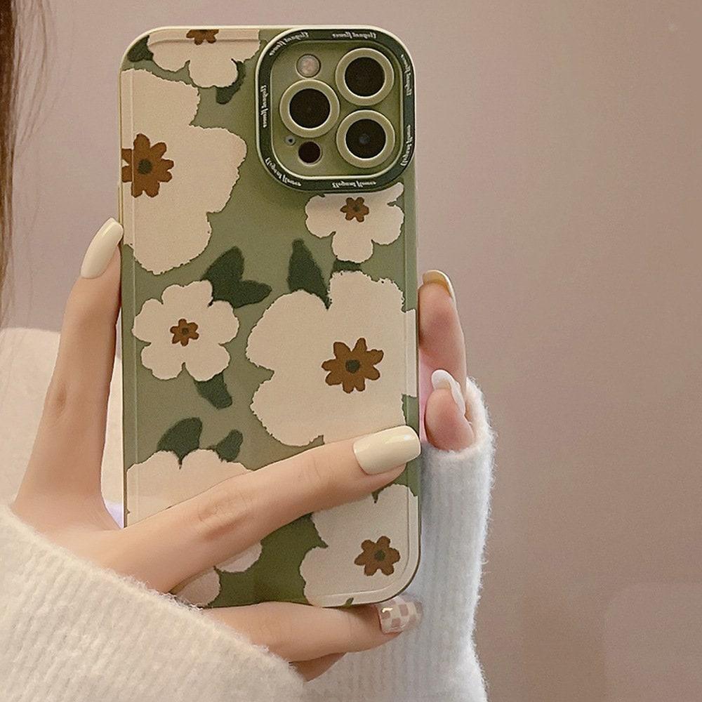 Moss Green Floral iPhone 14 14 Pro Max Case iPhone 13 12 Pro iPhone 13 12 Pro Max Case iPhone 11 pro iPhone 11 Pro Max - Decotree.co Online Shop