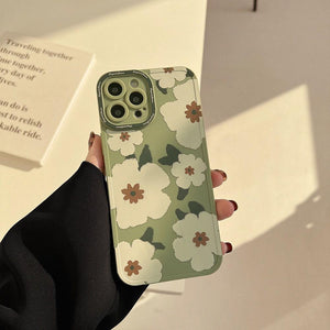 Moss Green Floral iPhone 14 14 Pro Max Case iPhone 13 12 Pro iPhone 13 12 Pro Max Case iPhone 11 pro iPhone 11 Pro Max - Decotree.co Online Shop