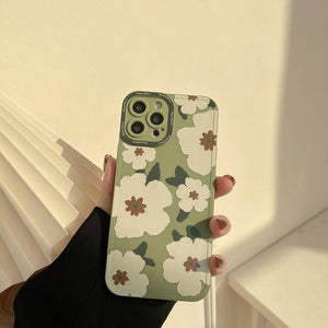 Moss Green Floral iPhone 14 14 Pro Max Case iPhone 13 12 Pro iPhone 13 12 Pro Max Case iPhone 11 pro iPhone 11 Pro Max - Decotree.co Online Shop