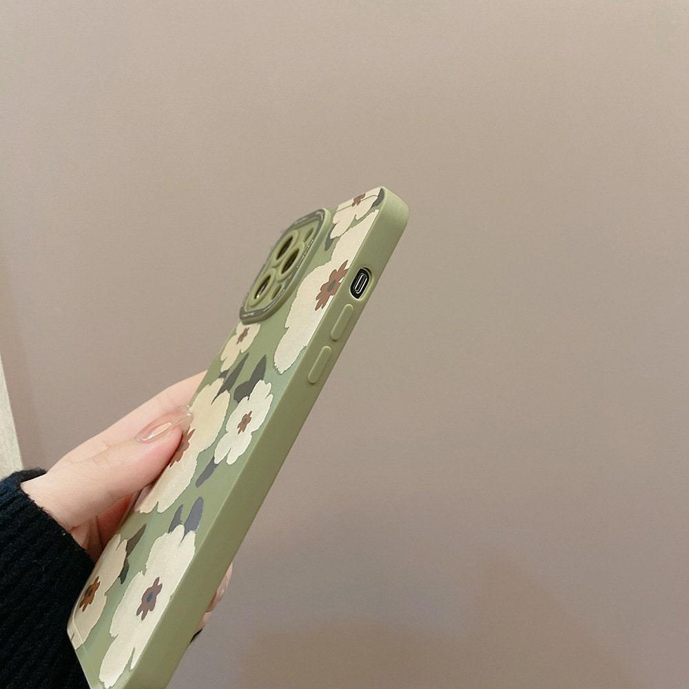 Moss Green Floral iPhone 14 14 Pro Max Case iPhone 13 12 Pro iPhone 13 12 Pro Max Case iPhone 11 pro iPhone 11 Pro Max - Decotree.co Online Shop