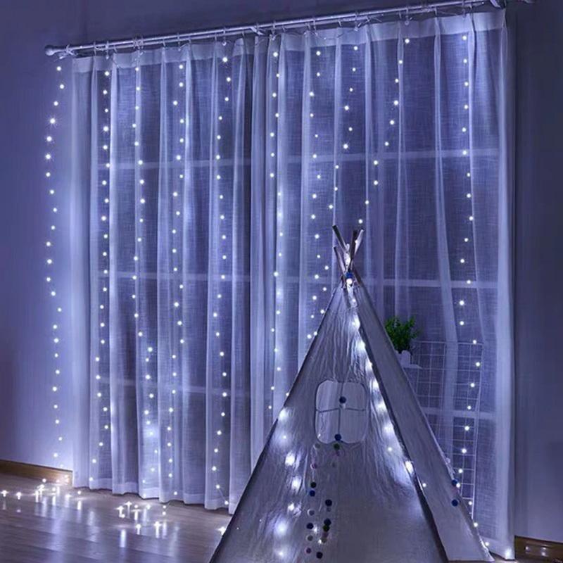 Multicolor Window Curtain String Lights with Remote USB Powered - Decotree.co Online Shop