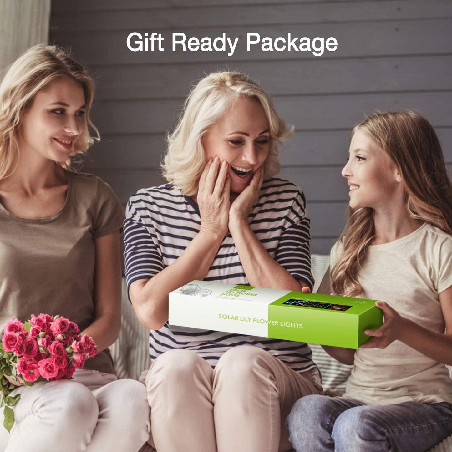 Outdoor Solar Lights, 4 Pack Solar Garden Lights with Bigger Lily Flowers, Waterproof 7 Color Changing Outdoor Lights - Decotree.co Online Shop