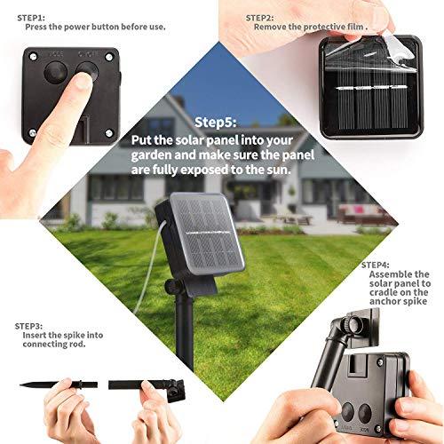 Outdoor Solar String Lights, 40 Led Water Drop Solar Powered Lights with 8 Modes - Decotree.co Online Shop
