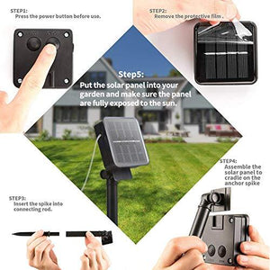 Outdoor Solar String Lights, 40 Led Water Drop Solar Powered Lights with 8 Modes - Decotree.co Online Shop