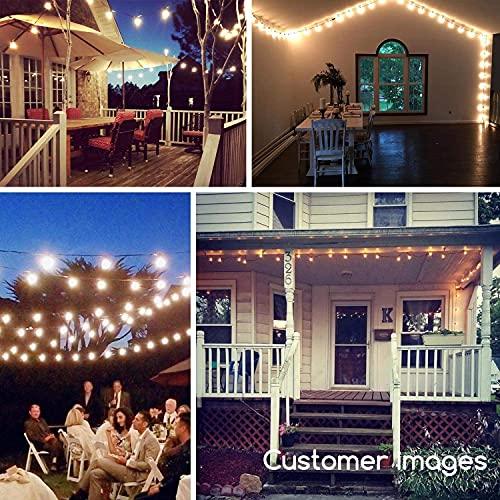 Outdoor String Lights 25 Feet G40 Globe Patio Lights with 27 Edison Glass Bulbs - Decotree.co Online Shop