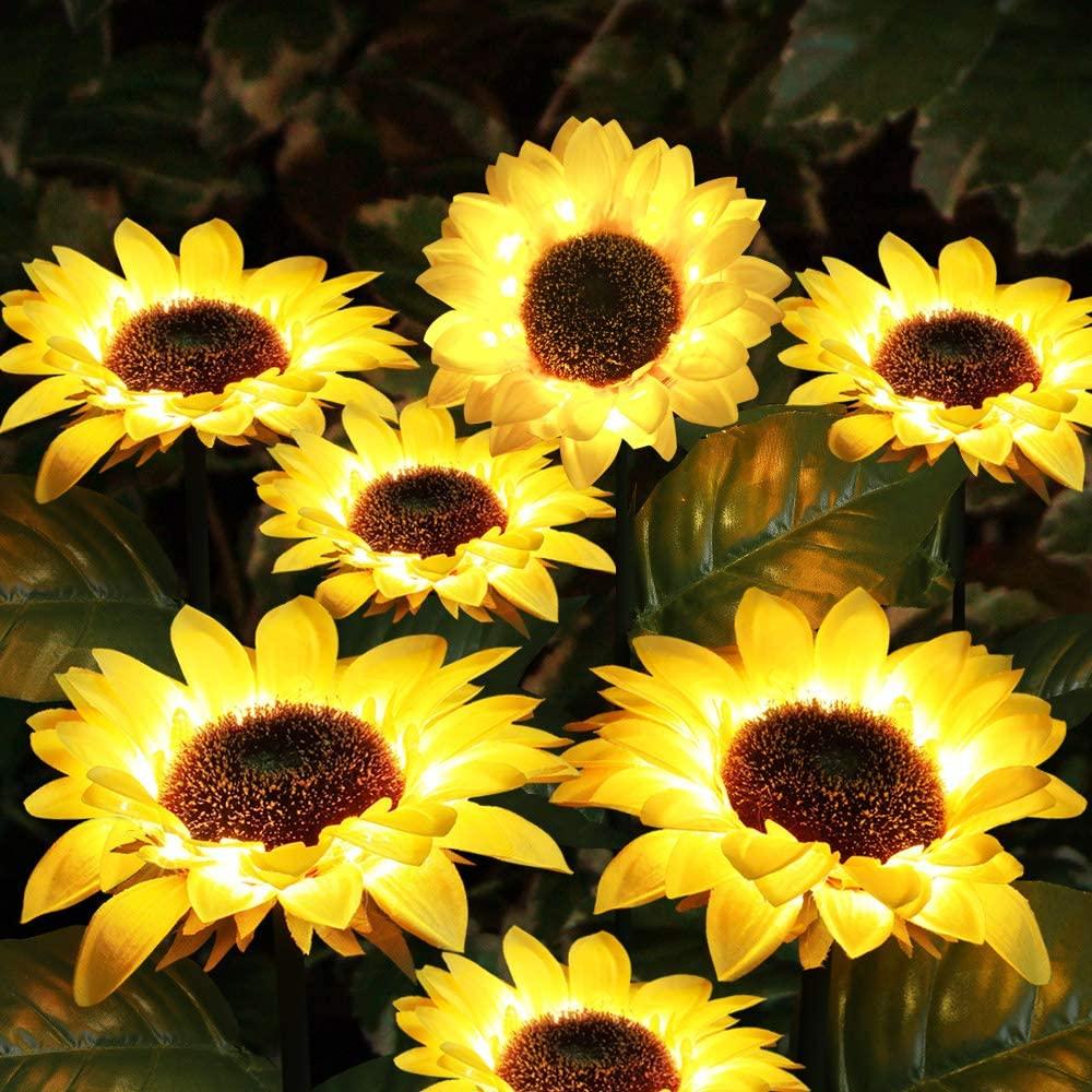 Outdoor Sunflower Solar Garden Decor Yard Stake, 26'' Decorative Lights for Garden Patio - Decotree.co Online Shop