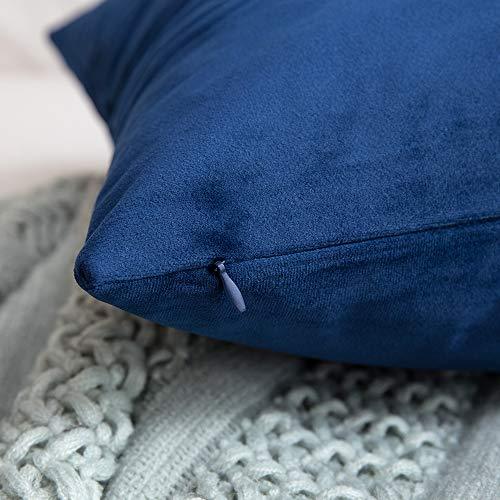 Pack of 2, Velvet Soft Solid Decorative Square Throw Pillow Covers Set Cushion Case for Sofa, Bedroom, Car - Decotree.co Online Shop