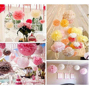 Paper Pom Poms Color Tissue Flowers Birthday Celebration Wedding Party Halloween Christmas Outdoor Decoration,18 pcs of 10 12 14 Inch - Decotree.co Online Shop