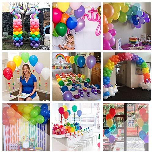 Party Balloons 12 inch Assorted Color Balloons 110 Pack Rainbow Balloons Latex Balloon With Confetti Balloons For Birthday Party Decor - Decotree.co Online Shop
