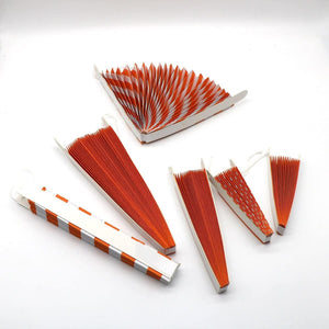 Party Hanging Paper Fans Set, Orange Round Pattern Paper Garlands Decoration for Birthday Wedding Graduation Events Accessories - Decotree.co Online Shop