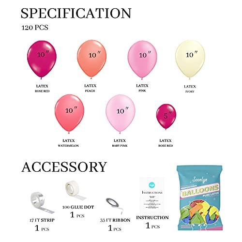 Pink Balloon Garland 120 Pack Latex Balloons 10 Inch - Baby Pink Balloons Round Balloon Macaron 6 Colors for Baby Shower Girl Party Decoration Birthday Wedding - Decotree.co Online Shop