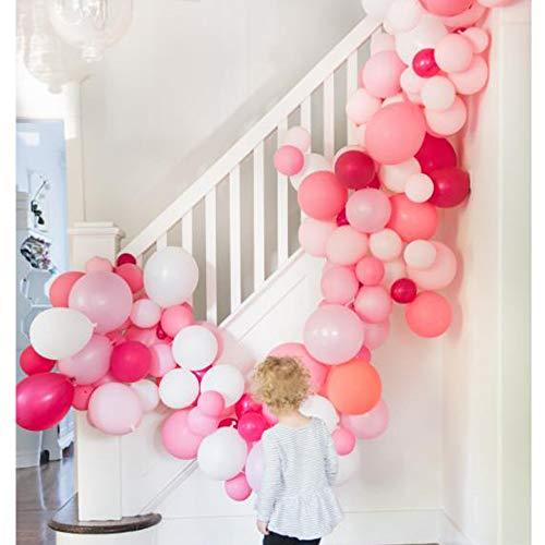 Pink Balloon Garland 120 Pack Latex Balloons 10 Inch - Baby Pink Balloons Round Balloon Macaron 6 Colors for Baby Shower Girl Party Decoration Birthday Wedding - Decotree.co Online Shop
